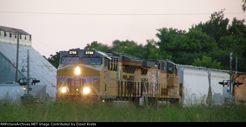 Slow NB mixed freight.